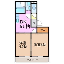 スプリング岩崎Ⅲの物件間取画像